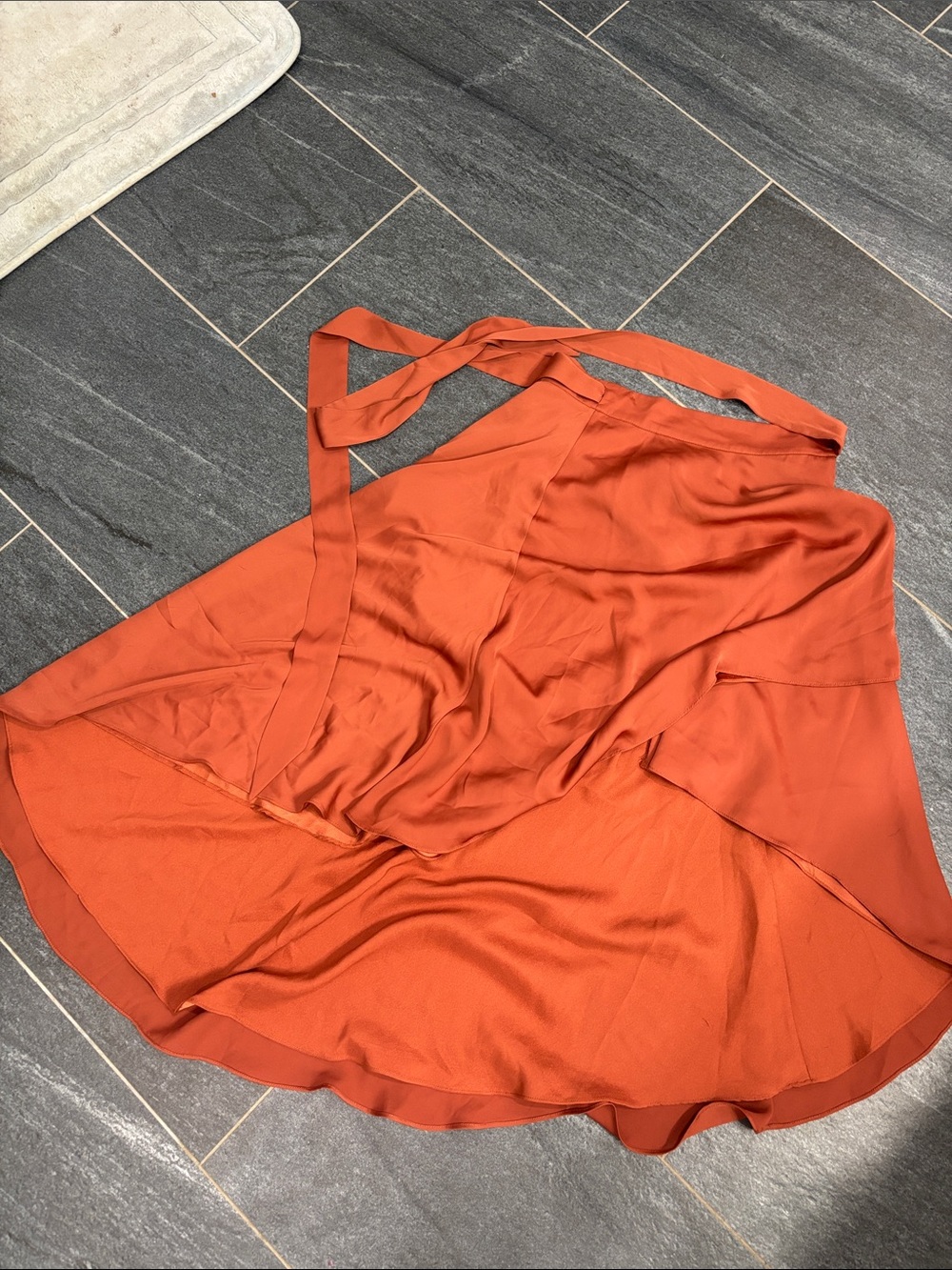 Rust High-Low Wrap Skirt House of Harlow x Revolve